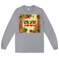 Heather Grey juneteenth 1865 Long Sleeve Tee - Artiststas