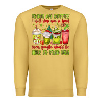 Antique Gold christmas characters coffee cups Premium Sweatshirt - MaliasSmallBusiness