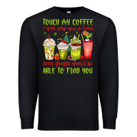 Black christmas characters coffee cups Premium Sweatshirt - MaliasSmallBusiness