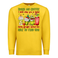 Lemon christmas characters coffee cups Premium Sweatshirt - MaliasSmallBusiness