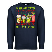Navy christmas characters coffee cups Premium Sweatshirt - MaliasSmallBusiness