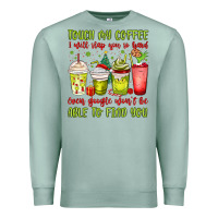 Seafoam christmas characters coffee cups Premium Sweatshirt - MaliasSmallBusiness