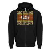 Black army mom leopard glitter camouflage Zipper Hoodie - BarkalooDesign