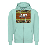 Seafoam army mom leopard glitter camouflage Zipper Hoodie - BarkalooDesign