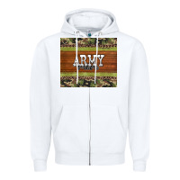 White army mom leopard glitter camouflage Zipper Hoodie - BarkalooDesign