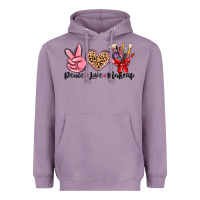 Lavender peace love makeup Heavyweight Hoodie - MaliasSmallBusiness