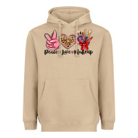 Mushroom peace love makeup Heavyweight Hoodie - MaliasSmallBusiness