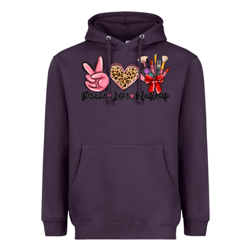 Peace Love Makeup Heavyweight Hoodie by MaliasSmallBusiness | Teevron