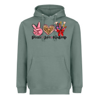 Sage peace love makeup Heavyweight Hoodie - MaliasSmallBusiness