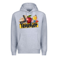 Heather Grey teacher Premium Hoodie - Artiststas
