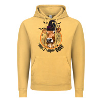 Vintage Mustard Halloween Cow Moo I Mean Boo Vintage Hoodie - texasbilliewilder