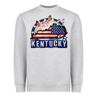 Heather Grey Kentucky 4th of July Heavyweight Sweatshirt - CowGirlArtShop