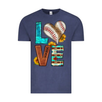 Vintage Denim western love baseball Vintage Tee - HRA Design Shop
