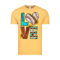 Vintage Mustard western love baseball Vintage Tee - HRA Design Shop