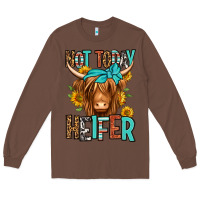 Chestnut not today heifer long haired cow Long Sleeve Tee - Jasminsmagicworld