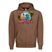 Chestnut Life is a beach make waves skeleton Zipper Hoodie - NancyCooperArtShop