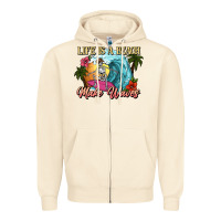 Sandshell Life is a beach make waves skeleton Zipper Hoodie - NancyCooperArtShop