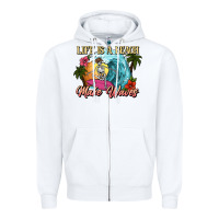 White Life is a beach make waves skeleton Zipper Hoodie - NancyCooperArtShop