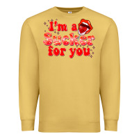 Antique Gold im a sucker for you valentines the day Premium Sweatshirt - NancyCooperArtShop