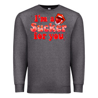 Charcoal Heather im a sucker for you valentines the day Premium Sweatshirt - NancyCooperArtShop