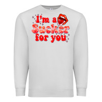 Dove Grey im a sucker for you valentines the day Premium Sweatshirt - NancyCooperArtShop