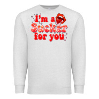 Oatmeal Heather im a sucker for you valentines the day Premium Sweatshirt - NancyCooperArtShop