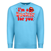 Ocean Blue im a sucker for you valentines the day Premium Sweatshirt - NancyCooperArtShop