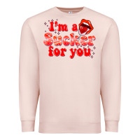 Pale Pink im a sucker for you valentines the day Premium Sweatshirt - NancyCooperArtShop