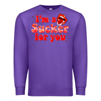 Purple im a sucker for you valentines the day Premium Sweatshirt - NancyCooperArtShop