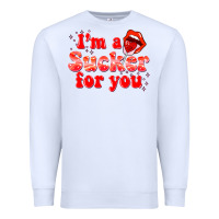 White im a sucker for you valentines the day Premium Sweatshirt - NancyCooperArtShop