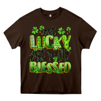 Chocolate Brown not lucky just really blessed Heavy Core Tee - Artiststas