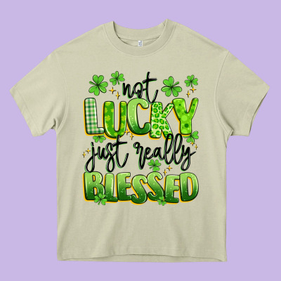 Not Lucky Just Really Blessed Heavy Core Tee Designed By Artiststas