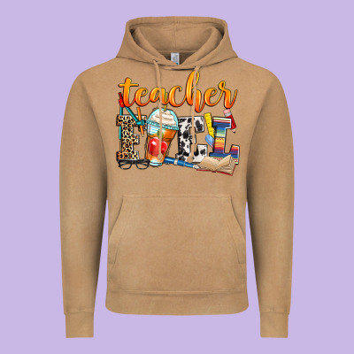 Teacher Fuel Vintage Hoodie Designed By Zillion Design Studio