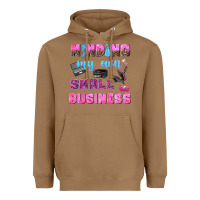 Toasted Coconut mind my own small business Heavyweight Hoodie - NancyCooperArtShop