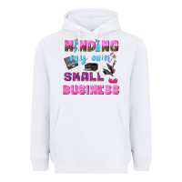 White mind my own small business Heavyweight Hoodie - NancyCooperArtShop