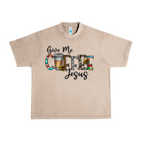 French Oak give me coffee jesus Urban Heavy Tee - CowhideDigitalArt