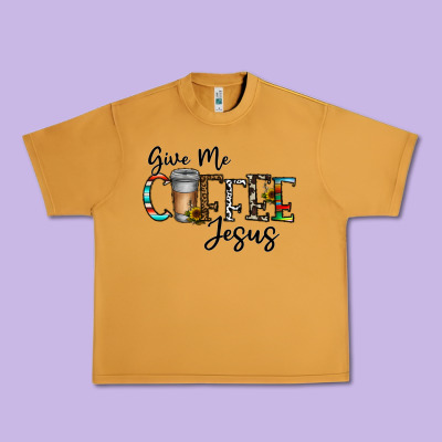 Give Me Coffee Jesus Urban Heavy Tee Designed By Cowhidedigitalart