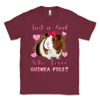 Burgundy Just A Girl Love Who Loves Guinea Pigs Classic Tee - Artiststas