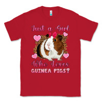 Red Just A Girl Love Who Loves Guinea Pigs Classic Tee - Artiststas