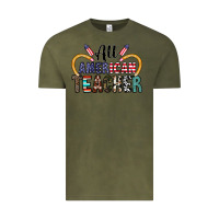 Vintage Olive all american teacher Vintage Tee - CowhideDigitalArt