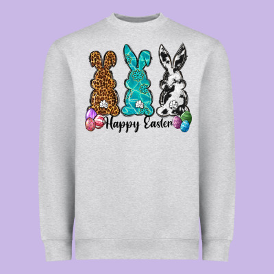 Western Happy Easter Peeps Heavyweight Sweatshirt Designed By Neo Western