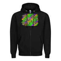 Black mardi gras fleur de lis background Zipper Hoodie - Jasminsmagicworld