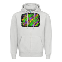 Dove Grey mardi gras fleur de lis background Zipper Hoodie - Jasminsmagicworld