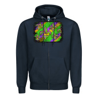 Navy mardi gras fleur de lis background Zipper Hoodie - Jasminsmagicworld