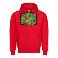 Red mardi gras fleur de lis background Zipper Hoodie - Jasminsmagicworld
