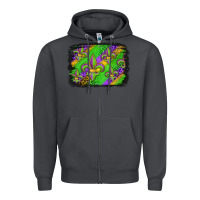 Smoke mardi gras fleur de lis background Zipper Hoodie - Jasminsmagicworld