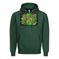 Sports Green mardi gras fleur de lis background Zipper Hoodie - Jasminsmagicworld