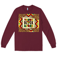 Burgundy young black and free Long Sleeve Tee - Artiststas