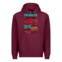 Burgundy promises from god Premium Hoodie - Artiststas