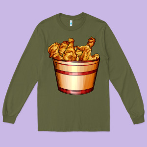 Nugget And Nuggets Basket Long Sleeve Tee Designed By Adodesignshop